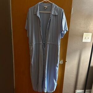 A New Day Sky Blue Midi Dress